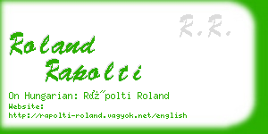 roland rapolti business card